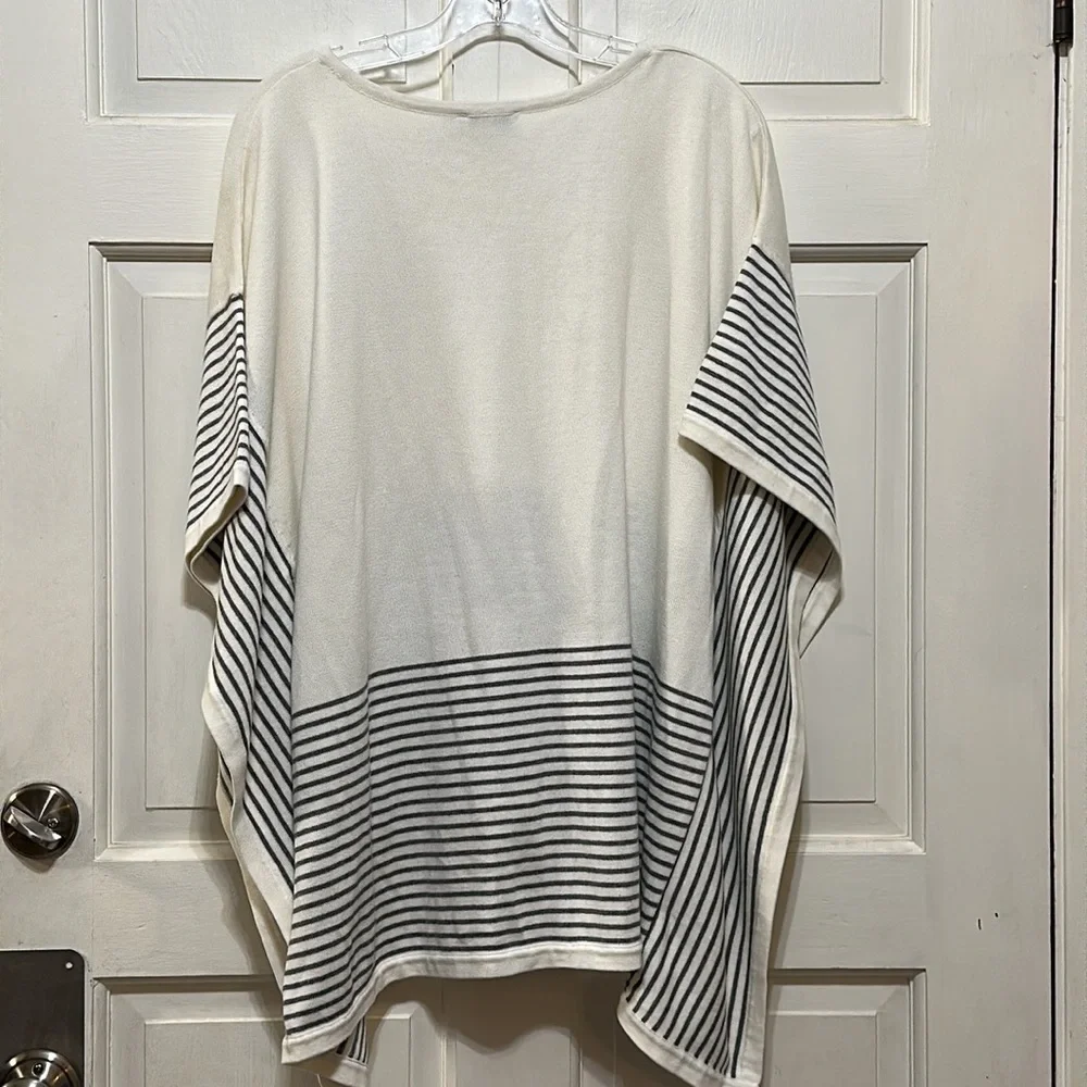 VINEYARD Vines Women’s Cotton Striped Sweater Poncho Size XS/S